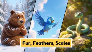 I'm a Scientist 31: Fur, Feathers, Scales | English for Kids