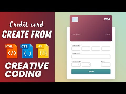 Credit Card HTML CSS Form | How To Create Credit Card Payment Form | Learn Creative Coding