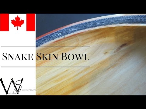 Woodturning #69 Snake skin bowl