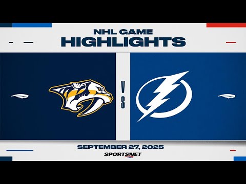NHL Preseason Highlights | Predators vs. Lightning - September 27, 2025