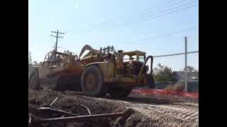 CAT 657B’s & 834B in up close action