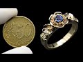 Flower ring out of a coin - how to make jewelry from a coin