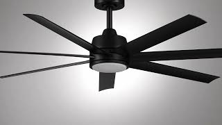 Watch A Video About the 56 Casa Vieja Phoenix Max Black LED Indoor Ceiling Fan with Remote