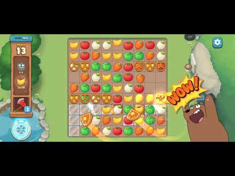 [Gameplay] We Bare Bears Match3 - Level 102 (No Boosters)