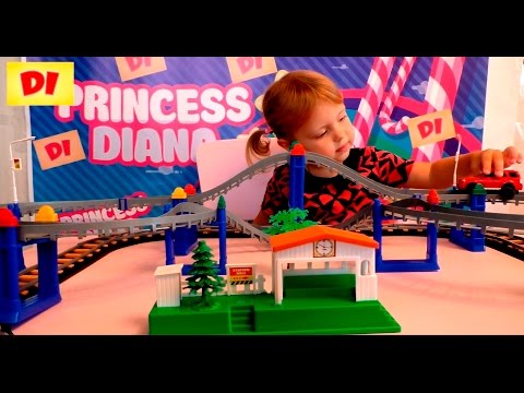 ♕ Железная дорога Веселое путешествие Распаковка Gaming Table Princess Diana Railway toys tv