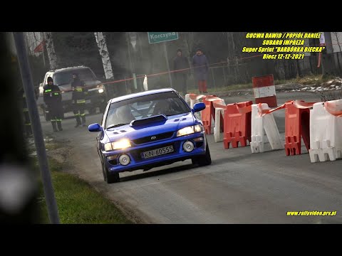 GUCWA DAWID / POPIÓŁ DANIEL - SUBARU IMPREZA - Super Sprint "BARBÓRKA BIECKA" Biecz 12-12-2021