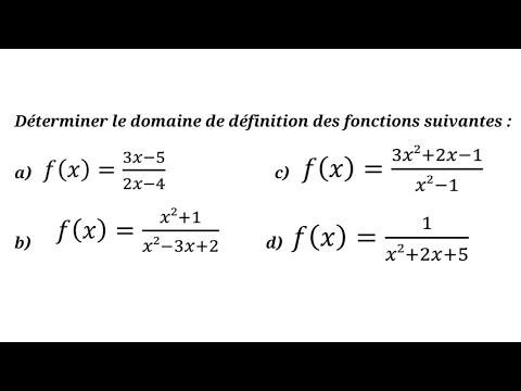 Analyse// Domaine de définition des fonctions rationnelles,  correction exo