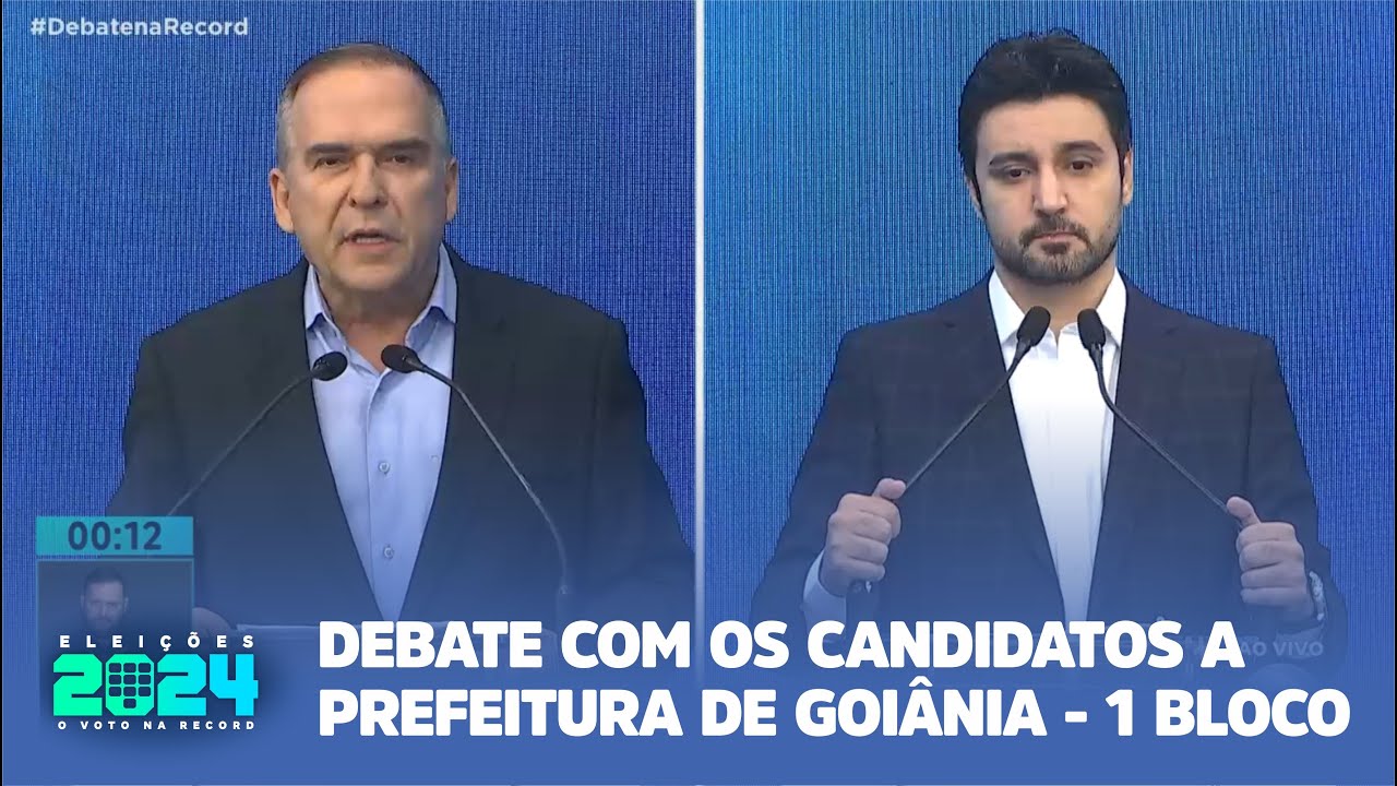 DEBATE COM OS CANDIDATOS A PREFEITURA DE GOIÂNIA - 1 BLOCO