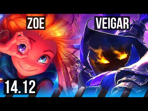 ZOE vs VEIGAR (MID) | 14/2/8, 1800+ games, Legendary, Rank 15 Zoe | VN Master | 14.12