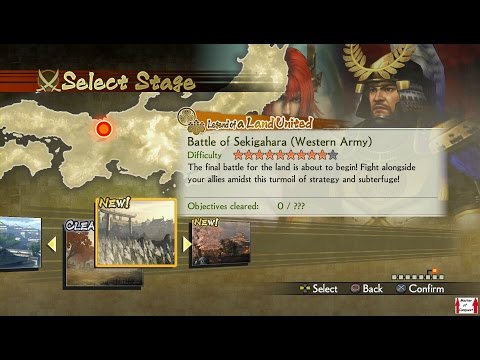 Samurai Warriors 4 Campaign Walkthrough (PS4) Legend of a Land United Part 7B - Sekigahara (WA)