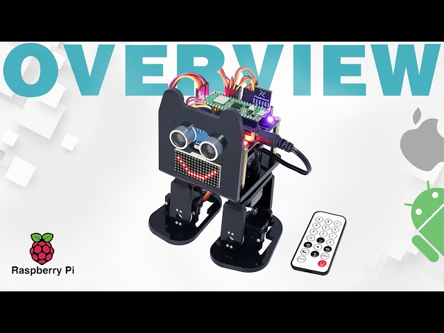 Vídeo relacionado con Freenove Bipedal Robot Kit for Raspberry Pi Pico (Included) (Compatible with Arduino IDE), LED Matrix Expressions, Obstacle Avoidance, Colorful Lights, Buzzer, Speaker, App