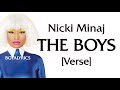 Nicki Minaj - The Boys [Verse - Lyrics]