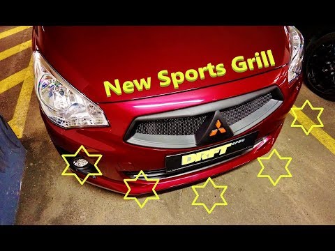 Mitsubishi Mirage G4 - Attrage -- install aftermarket Sports Grille and Painting fog cover parts