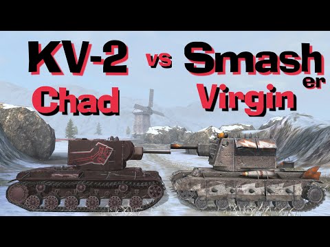 WOT Blitz Face Off || KV-2 vs Smasher