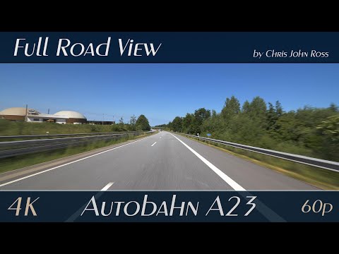 Autobahn (A23), Germany: Rastplatz Dithmarscher Geest - Heide-Süd - 4K (2160p/60p) Ultra HD