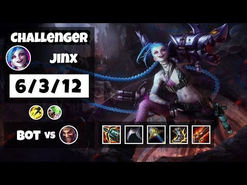 Jinx 11.16 Gameplay Challenger Replay Bot Lane - S11 (6/3/12) - BR