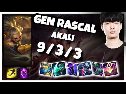Akali vs Jayce GEN Rascal TOP (9/3/3) - v10.25