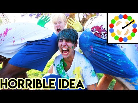 Messy Paint Twister in Public | Colby Brock