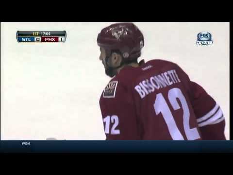 Paul Bissonnette goal for Phoenix Coyotes vs. the St. Louis Blues