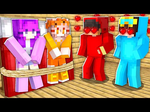 Cash & Nico - TIED ZOEY and MIA vs CASH and NICO - Funny Story in Minecraft