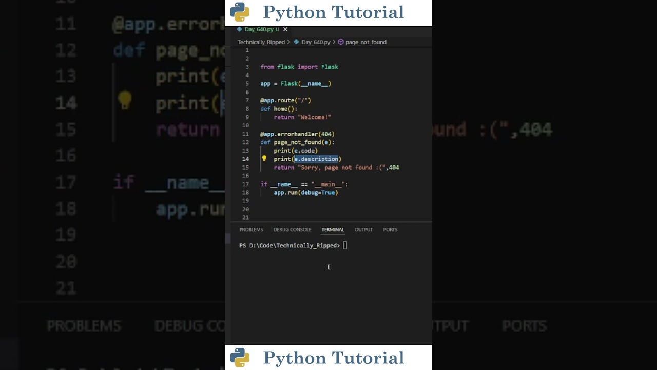 How to Create a Custom Error Page with Flask | Python Tutorial