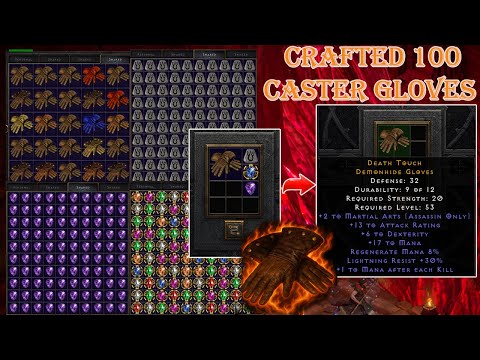 What Happens When You Craft 100 Caster Gloves in Diablo 2: Resurrected?