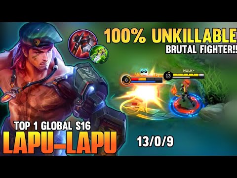 100% Unkillable! Lapu-Lapu Best Build 2021 | Top 1 Global Lapu-Lapu Gameplay | Mobile Legends✓