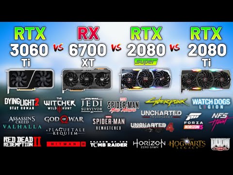 RTX 3060 Ti vs. RX 6700 XT vs. RTX 2080 SUPER vs. RTX 2080 Ti in 2023 (Test in 20 Games) 1080p