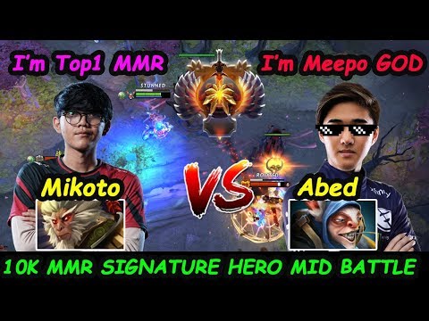 10K MMR Signature Hero MIDLANE BATTLE EG Abed [Meepo] vs BOOM Mikoto [Monkey King] Dota 2 gameplay