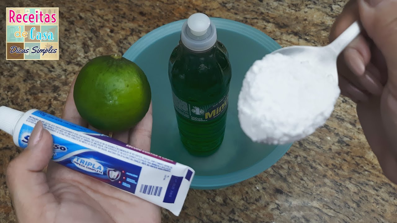 SÓ JUNTAR LIMÃO NA PASTA DE DENTE, MISTURE NO DETERGENTE COM BICARBONATO E PRONTO! É RECEITA FÁCIL#💰