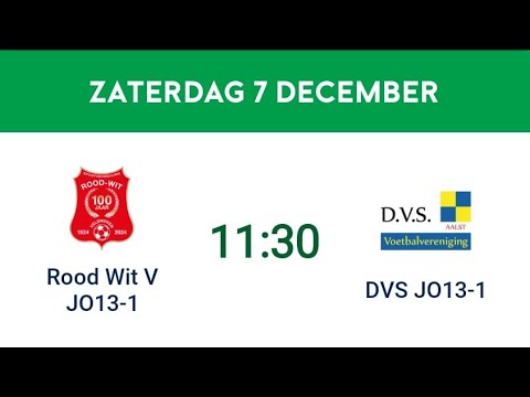 2024-25 p2w5 DVS JO13-1 v Rood-Wit Veldhoven JO13-1 highlights 3-0