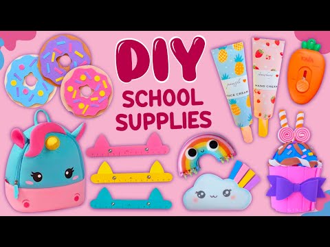 20 DIY - SCHOOL SUPPLIES IDEAS - BACK TO SCHOOL HACKS AND CRAFTS