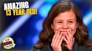 She's very SHY. She's 13. Then Delivers One of Greatest Singing Auditions on AGT!