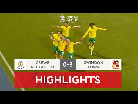 Louis Reed Double Sends Swindon Through | Crewe Alexandra 0-3 Swindon Town | Emirates FA Cup 2021-22