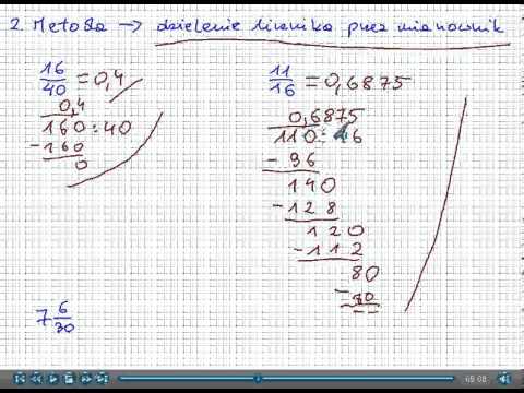 Ułamki zwykłe i dziesiętne - Matematyka Szkoła Podstawowa i Gimnazjum