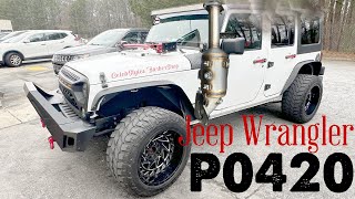 Jeep Wrangler Check Engine Light fault P0420 Bank 1 Catalytic Converter Replacement