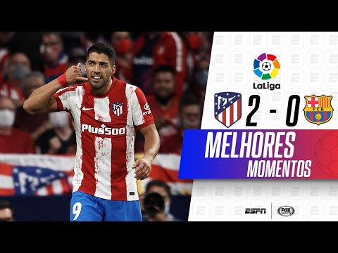 Gols e lances de Atlético de Madri x Barcelona