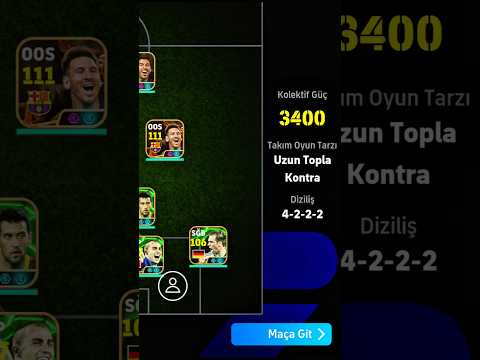Ohaaa Dünya Kolektif Güç Rekorunu Kırdım 3400 Kolektif Güç 😱 eFootball mobile 2025 #efootball