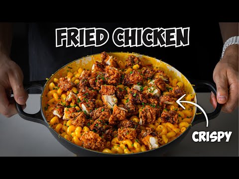 French Onion Soup Mac and Cheese and Nashville Fried Chicken Mac and Cheese