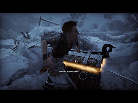 Atreus tries to open a chest lol | God of War Ragnarok PS5