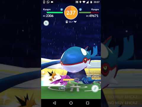 Pokémon Go - Raid nivel 5,  Kyogre (Shiny)