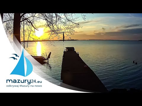 Zachód słońca na jez. Dargin, timelapse z Portu Nowy Harsz