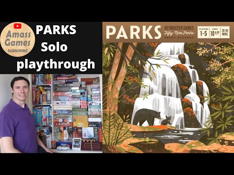 PARKS solo playthrough board game * AmassGames * Trail rangers cute Game Trayz Key master subscribe!