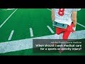 When should I seek medical care for a sports or activity injury?