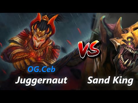 How to Juggernaut safelane vs Sand King/Pudge (feat. Ceb) | First 10 minutes