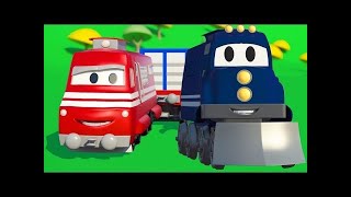 カーシティーのカール・トランスフォーマーとパトカー|車＆トラック建設アニメ（子供向け）