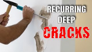 Repairing Recurring Wall Cracks | Filling Deep Cracks | XDIY