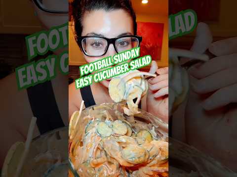 making this every sunday! 🤩🏈🥒 #cucumbersalad #cucumbers #footballsunday #easyrecipe #easyrecipes