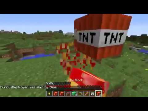 Pat and Jen PopularMMOs Minecraft Spider Challenge Games Lucky Block Mod Modded Mini game