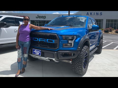 2020 Ford Raptor Custom Lightning Blue Akins Fuel Contra Nitto